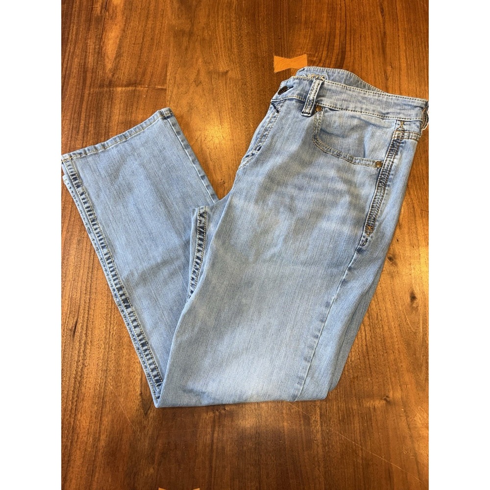 Cody James Mens Blue Stretch Denim Straight Leg Jeans 38x32
